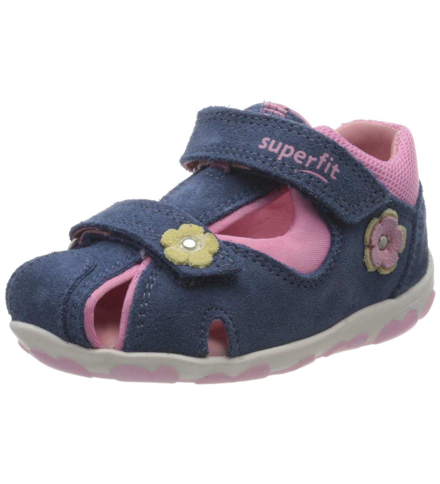 Superfit Girl's Fanni Sandals - Size 7 UK Child - Blue/Blau Rosa 80 - Buy Online on GoSupps.com