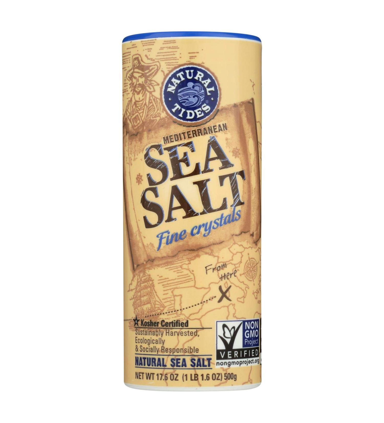 Natural Tides, Sea Salt Fine, 17.6 Ounce