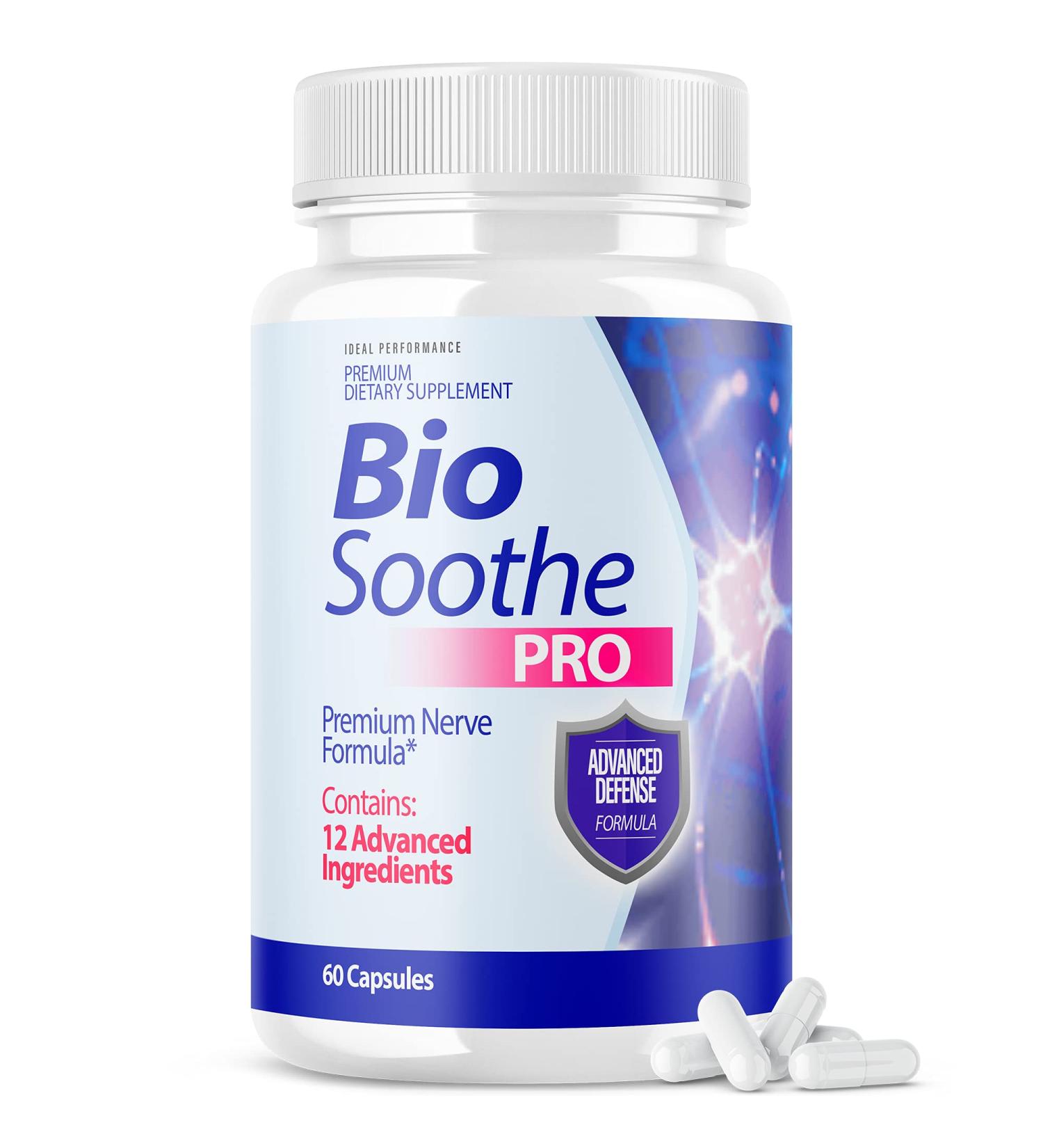 IDEAL PERFORMANCE Biosoothe Pro Neuropathy Treatment Capsule for Nerve Pain Repair Pills Bio Soothe Premium Formula Supplement Alpha Fix Neeve (60 Capsules)
