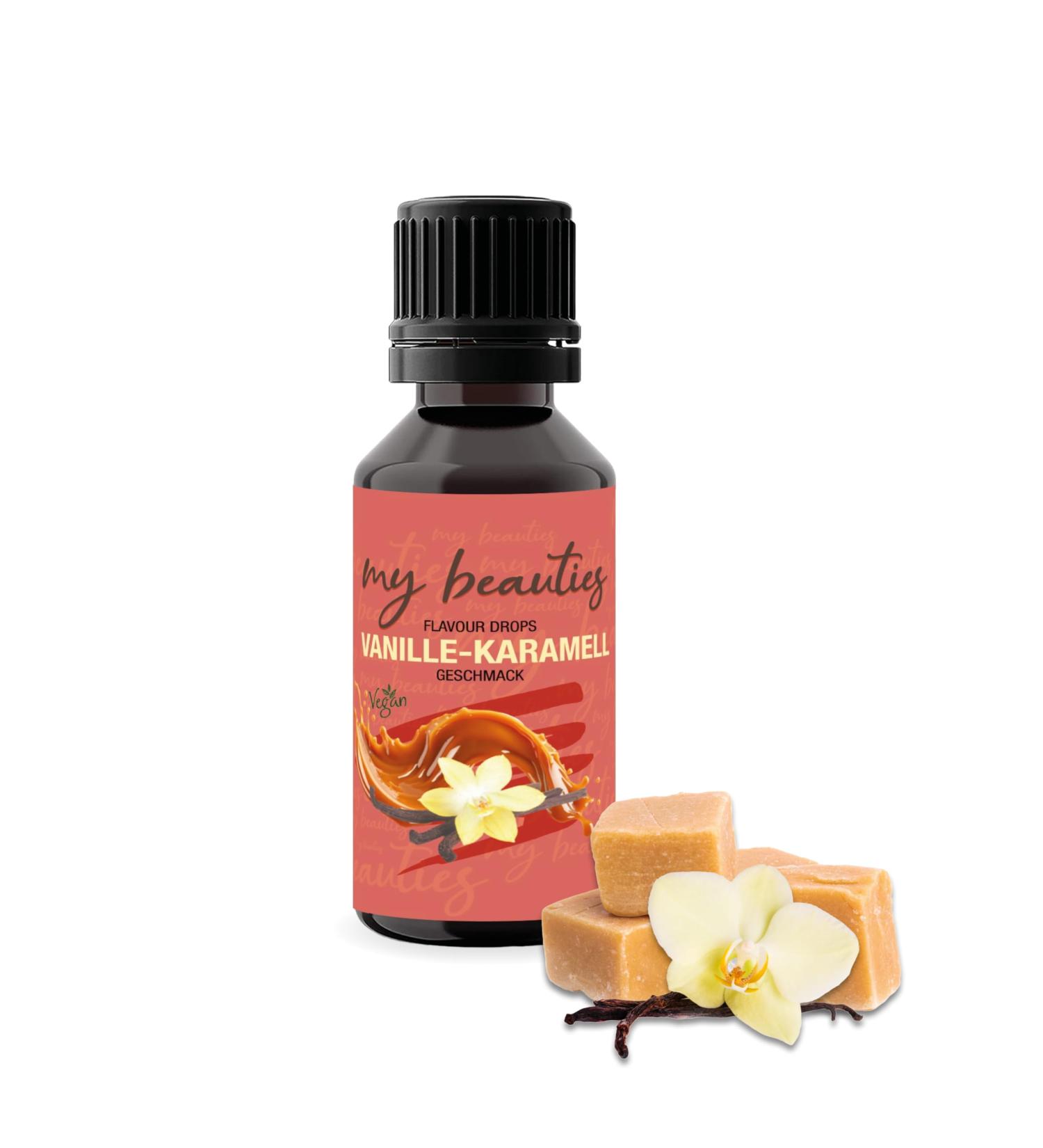 Buy My Beauties Flavour Drops - 30 ml Vanilla & Caramel - Sugar-Free Low-Calorie Aroma Drops for Food - International Shipping Available - Buy Online on GoSupps.com