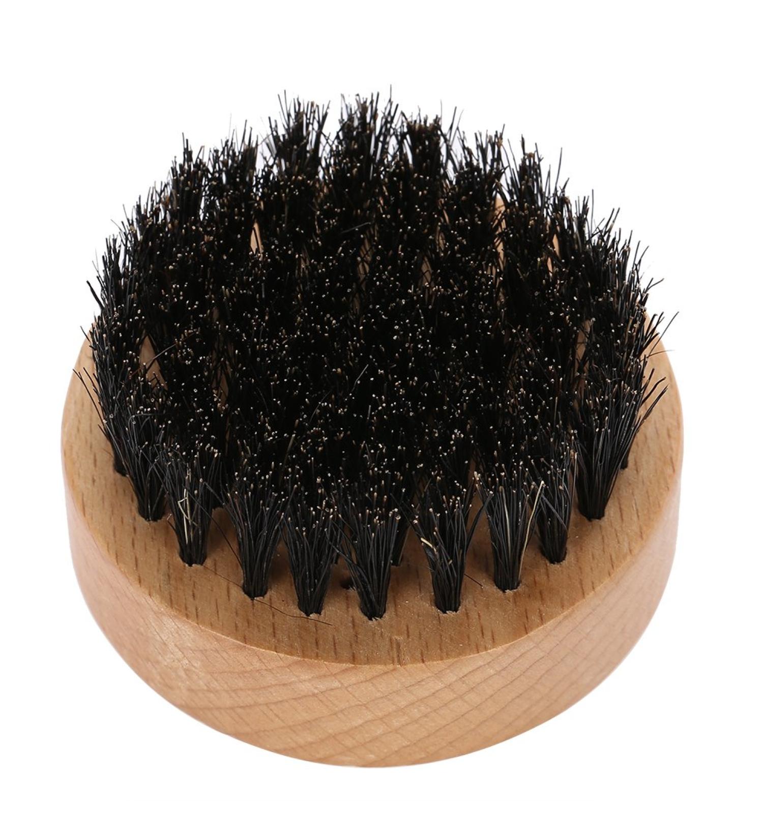 Professional Wood Beard Brush for Men | Mustache & Beard Grooming Kit | Beech Circle Brush for Care & Cleaning - Buy Online on GoSupps.com