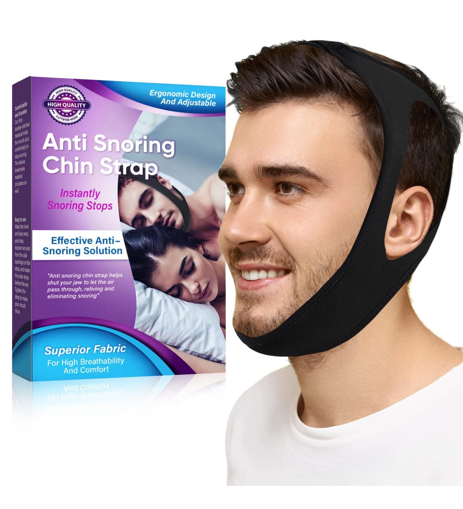 Adjustable Anti-Snoring Chin Strap - Effective Snoring Solution for Women and Men - Buy Online on GoSupps.com