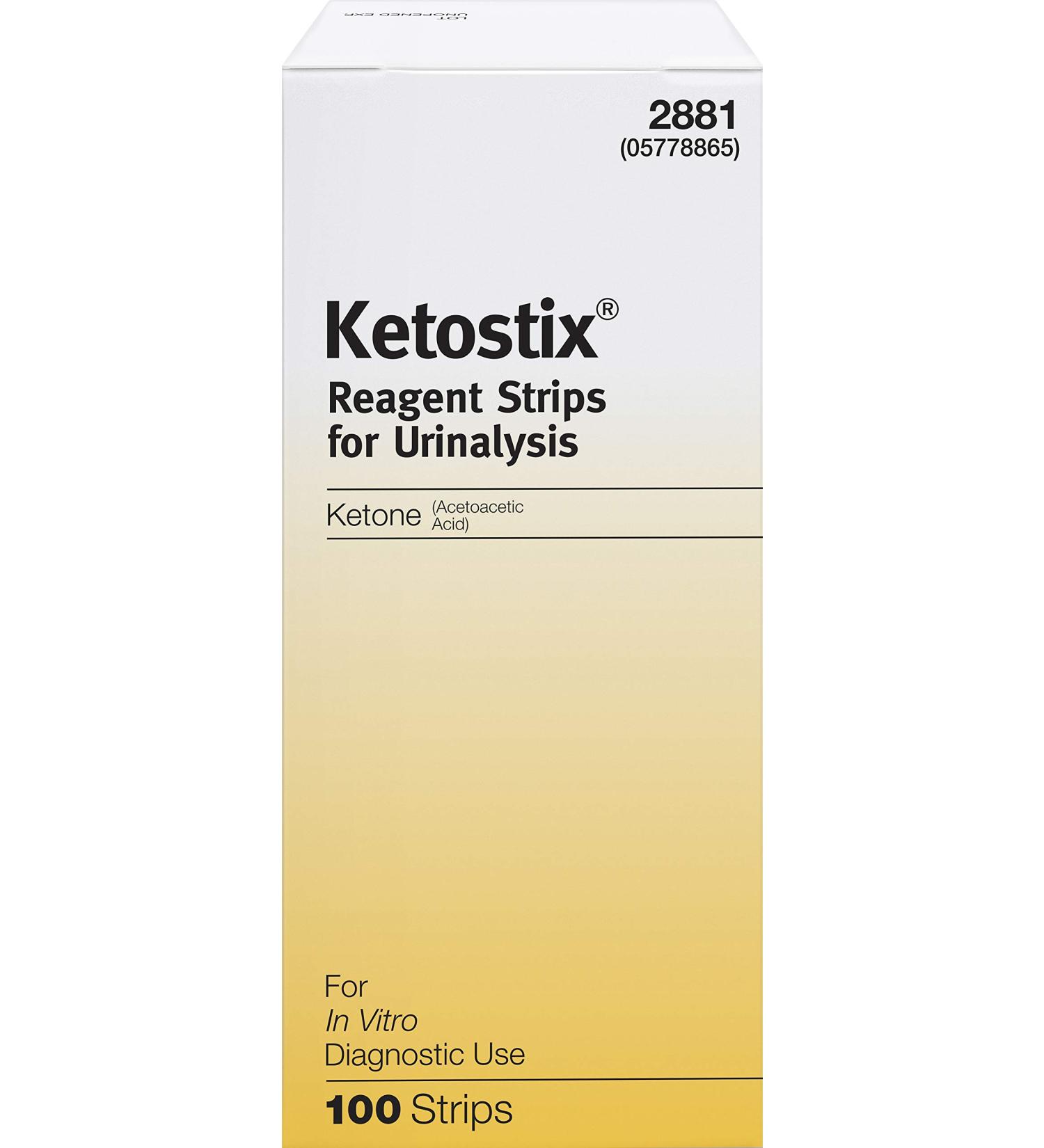 Ketostix Reagent Strips 100-Count Box for Urinalysis - Measure Ketone Levels with Accuracy - Buy Online on GoSupps.com
