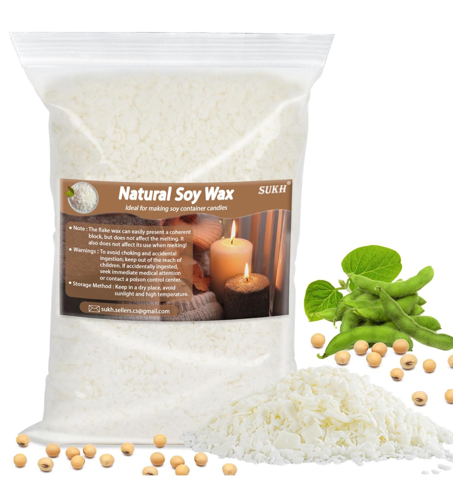 Natural Soy Wax Flakes for Candle Production - 2LB Pure Soy Wax Chips for Fragrance & Container Candles - DIY Candle Making Supplies - Buy Online on GoSupps.com