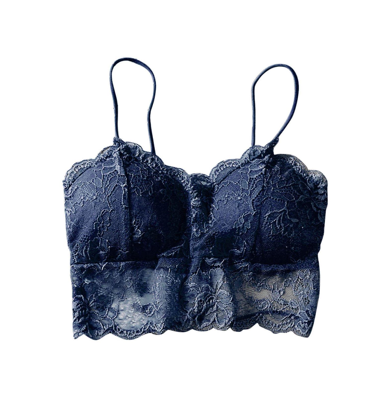 Chest Sports Bra Vest for Women - Sexy A Cup Underwear Cushioned Support Blue - 1PC Ladies Fitness Wear - Buy Online on GoSupps.com