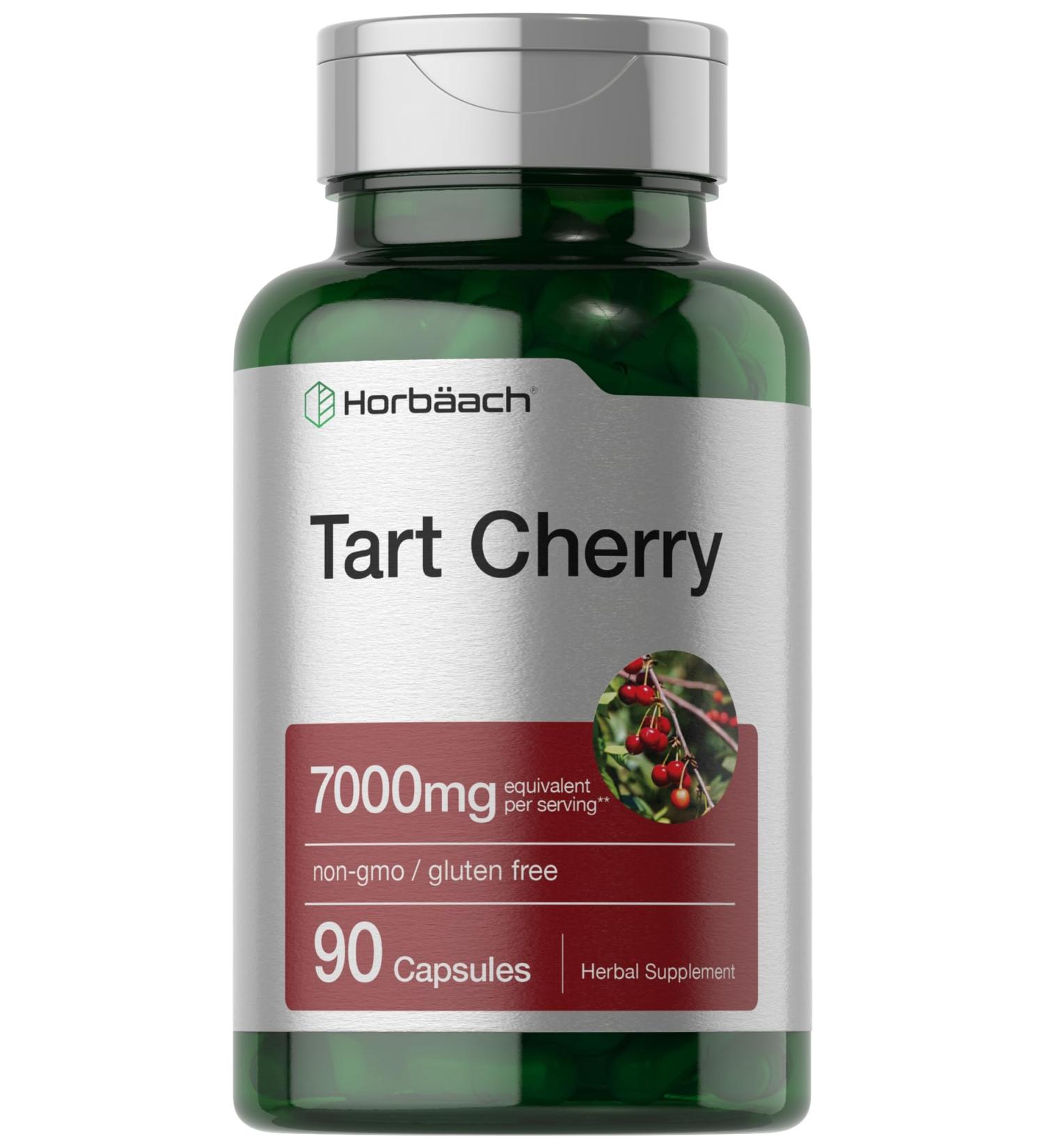 Horb ach Tart Cherry Extract 7000mg - 90 Capsules | Non-GMO Gluten Free Traditional Herb Supplement for Optimal Health - Buy Online on GoSupps.com