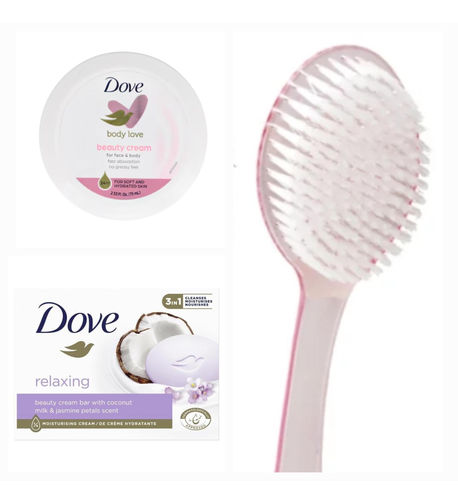 Pink Moisturizing Body Cream & Beauty Bar Shower Brush Bundle - 1 Ounce | Hydrating Skincare for Radiant Skin | International Shipping Available - Buy Online on GoSupps.com