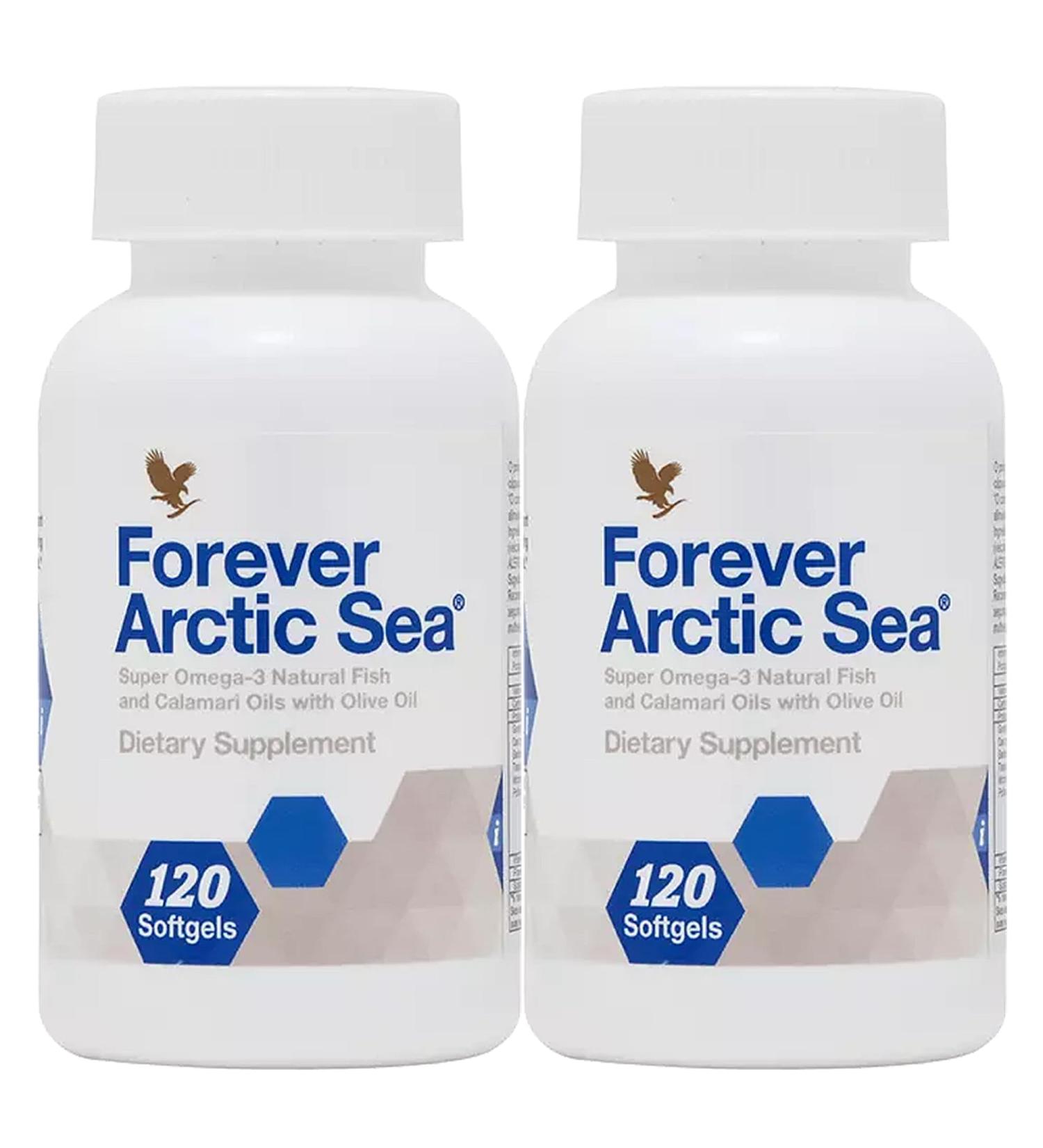 Forever Living - Arctic Sea Omega-3 Supplement - EPA and DHA Blend for Heart Brain and Eye Health - Gluten-Free - 240 Softgels (Pack of 2) - Buy Online on GoSupps.com