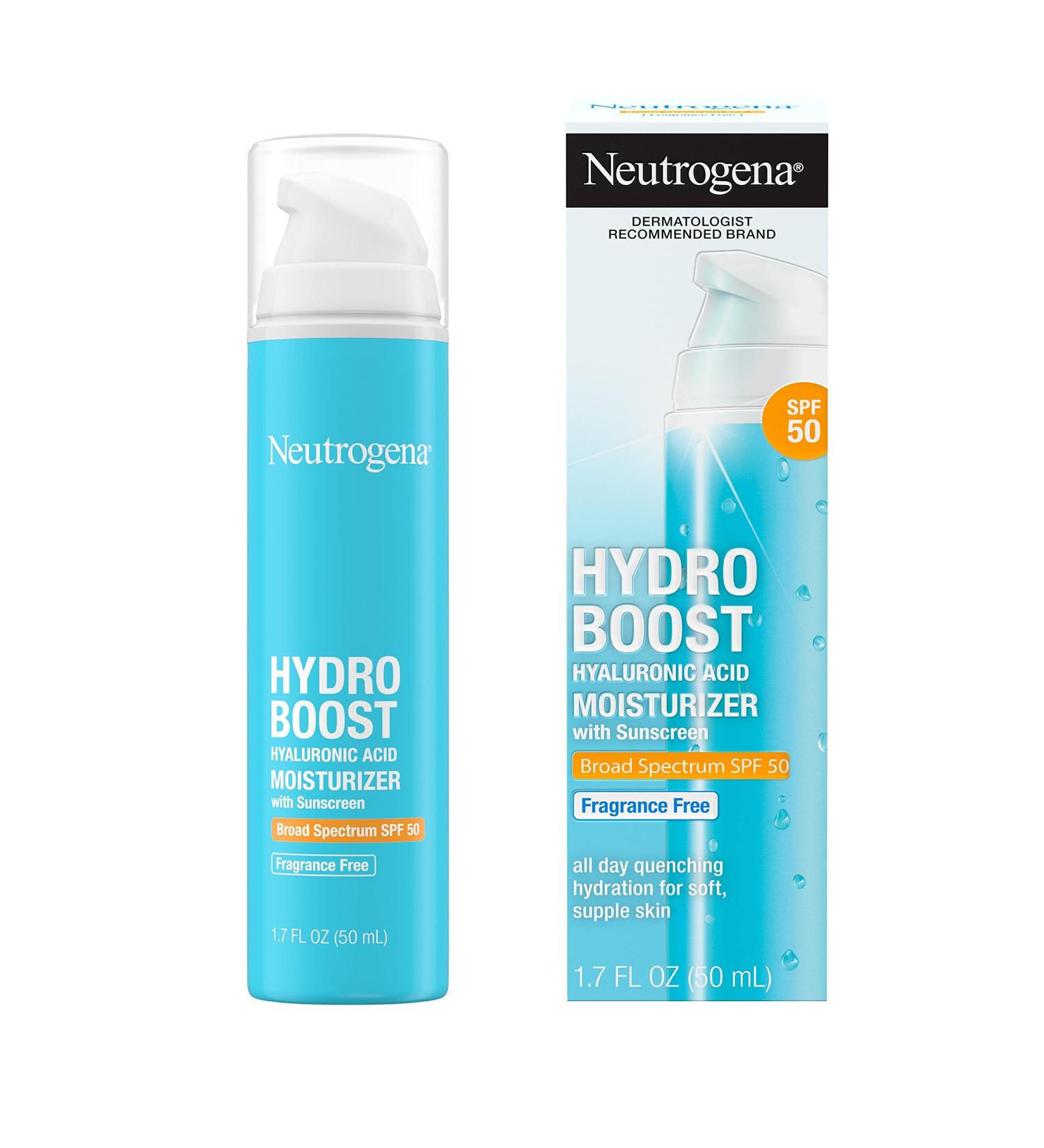 Neutrogena Hydro Boost Moisturizer SPF 50 | Fragrance-Free Hyaluronic Acid 1.7 fl oz - Buy Online on GoSupps.com