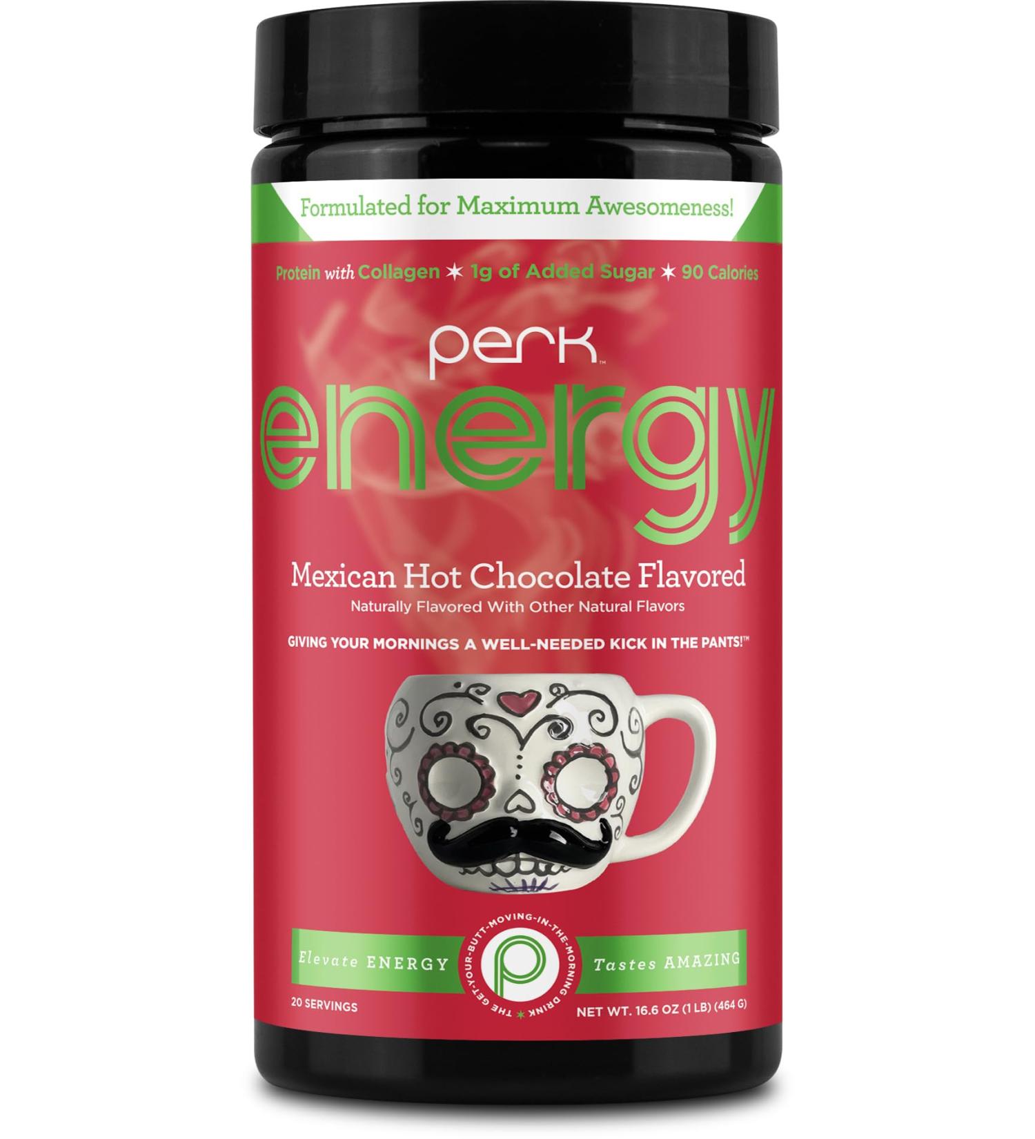 Buy Perk Energy Original Mexican Hot Chocolate - 20 Servings Gluten Free | International Shipping Available - Buy Online on GoSupps.com