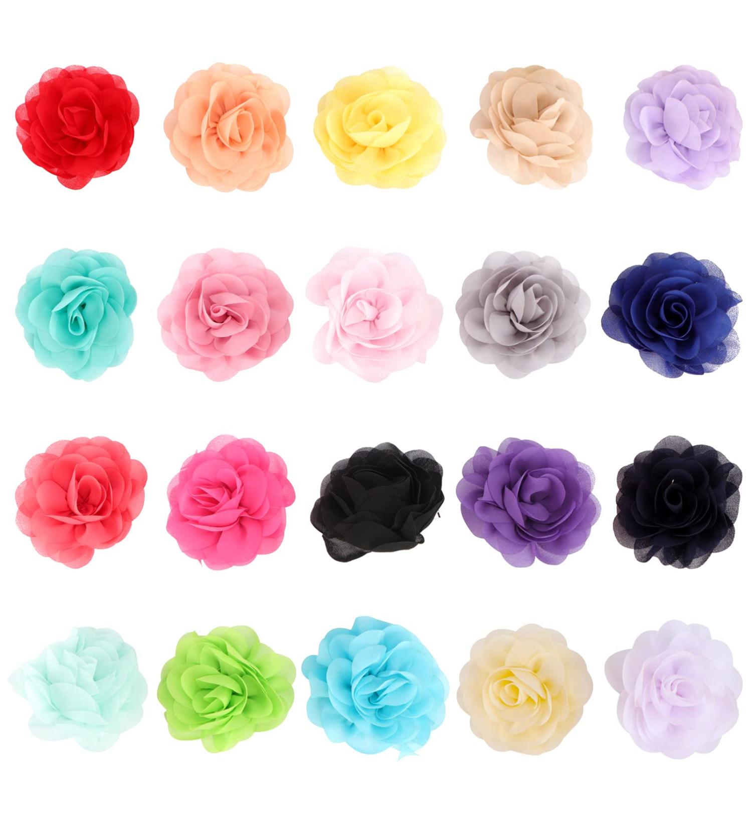 Frcolor 20-Piece Rose Flower Hair Clip Barrette Set - Stylish Hair Accessories for Women & Girls | International Shipping Available - Buy Online on GoSupps.com