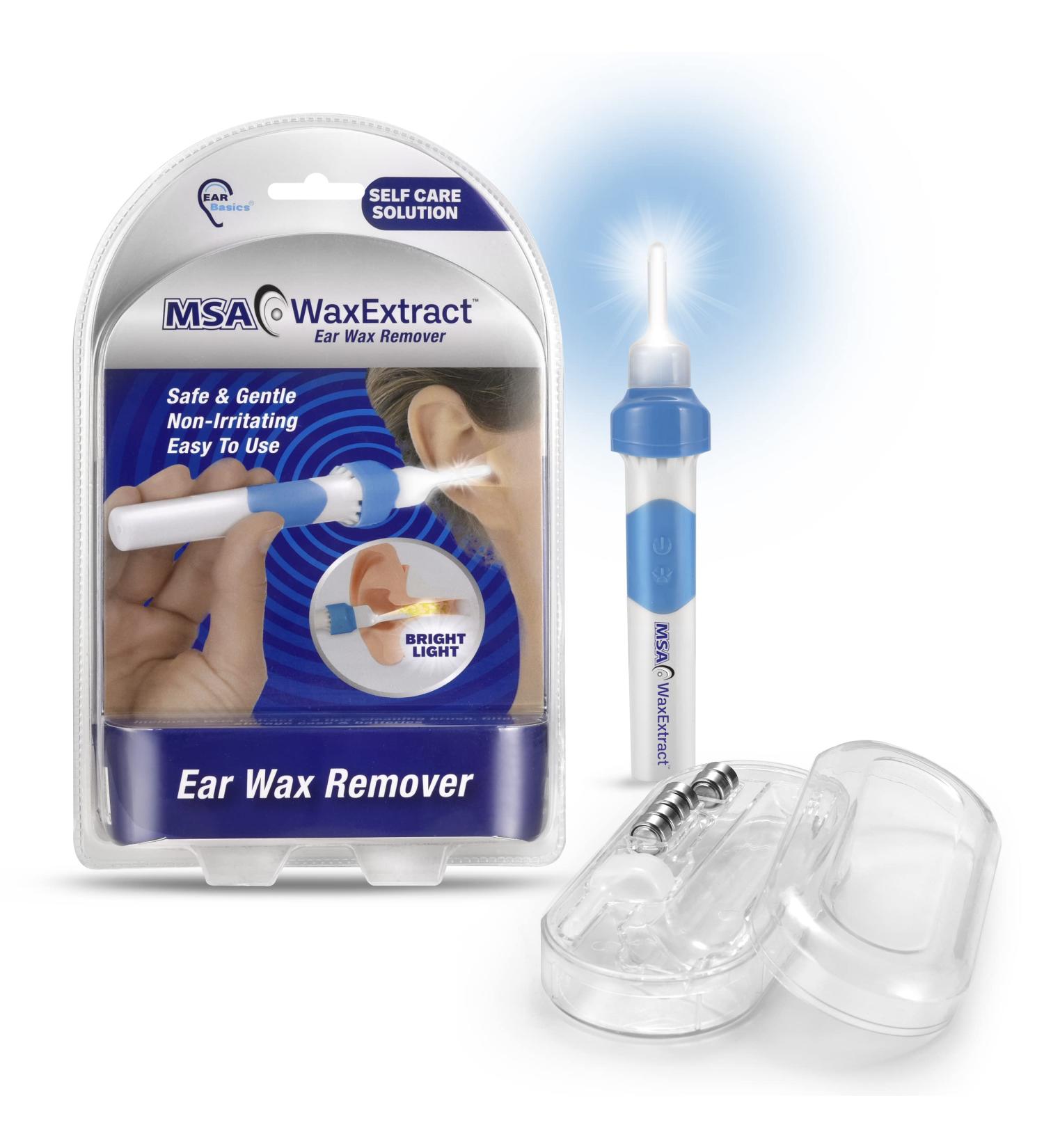 Wax Extract Ear Wax Remover with LED Light & Cleaning Brush - Gentle & Effective Vibration & Vacuum for Safe Ear Wax Removal | Premium Ear Suction Vacuum for Adults & Kids - Buy Online on GoSupps.com