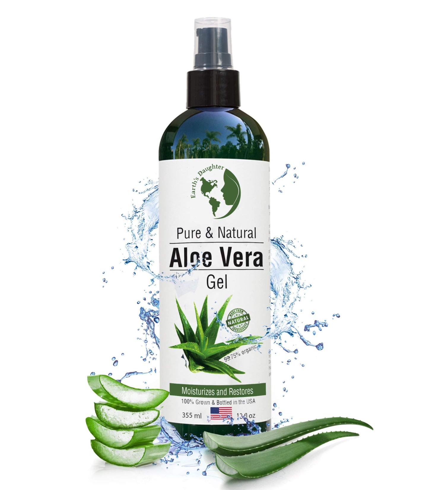 Organic Aloe Vera Gel 99.75% - 12 oz | For Face, Hair, Acne, Sunburn, Bug Bites, Rashes, Eczema - Buy Online on GoSupps.com