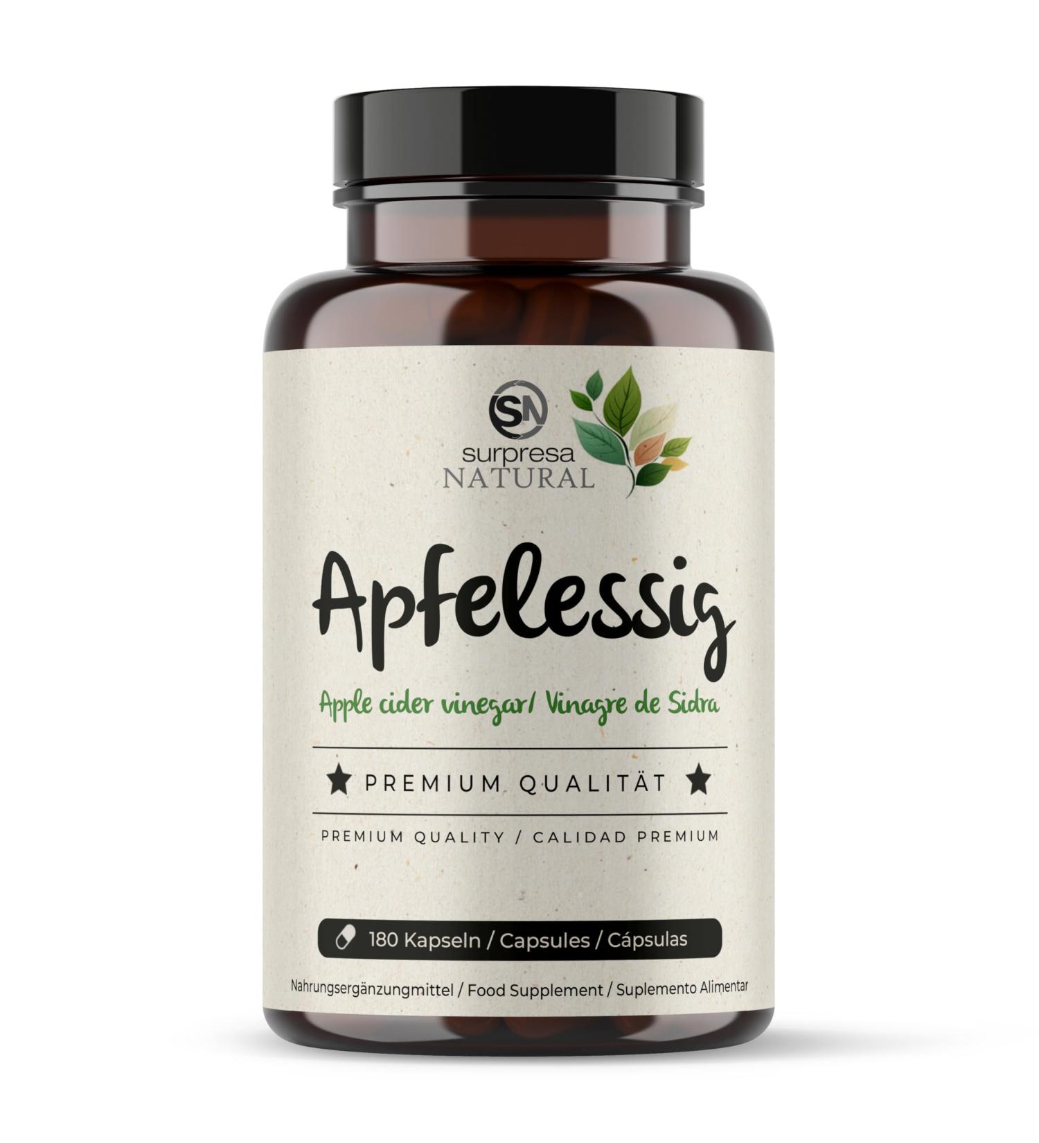 High Dose Apple Cider Vinegar 180 Capsules | 1000mg Daily | Vegan & Lab Tested | 3-Month Supply - Buy Online on GoSupps.com