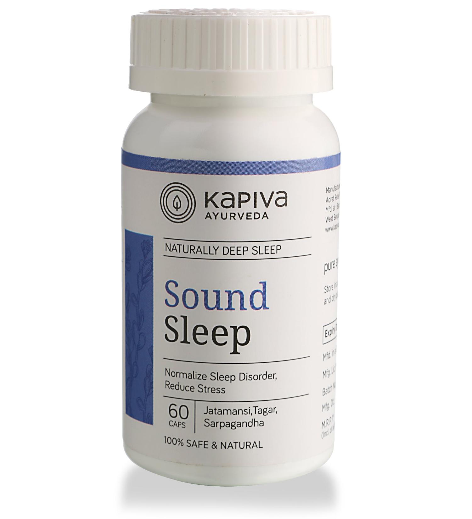 Kapiva Herbal Sound Sleep Capsules - 60 Capsules for Restful Sleep - Buy Online on GoSupps.com