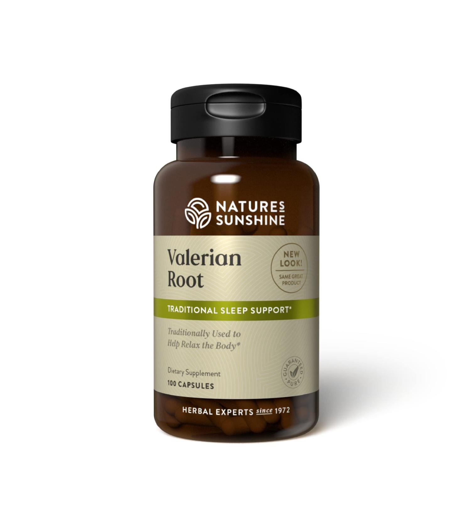Nature's Sunshine Valerian Root 100 Capsules - Natural Sleep Aid - Buy Online on GoSupps.com
