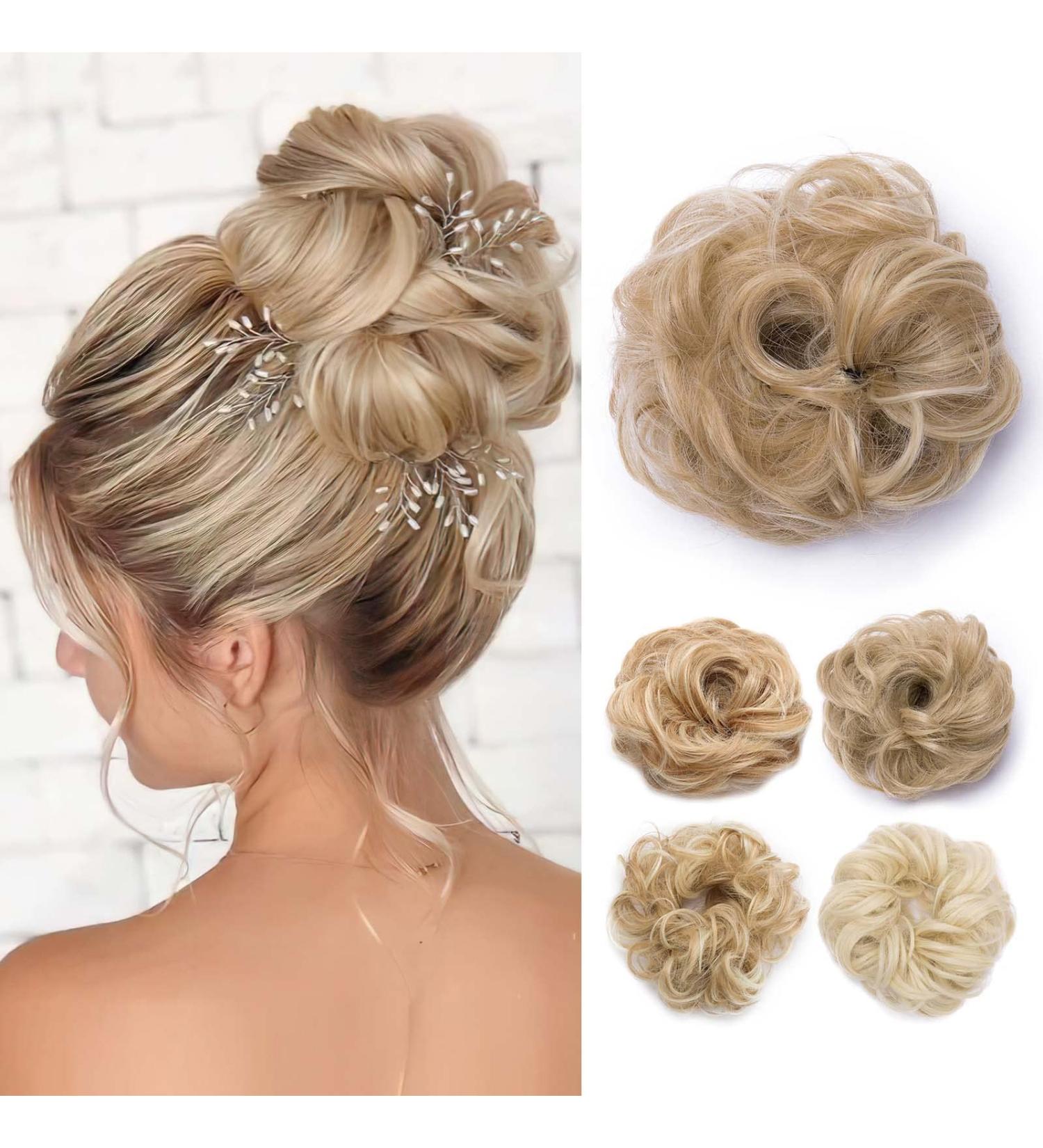 Tess Hair Part Dutt - Blonde Mix Hair Tie for Wavy Thick Updos | International Shipping Available - Buy Online on GoSupps.com
