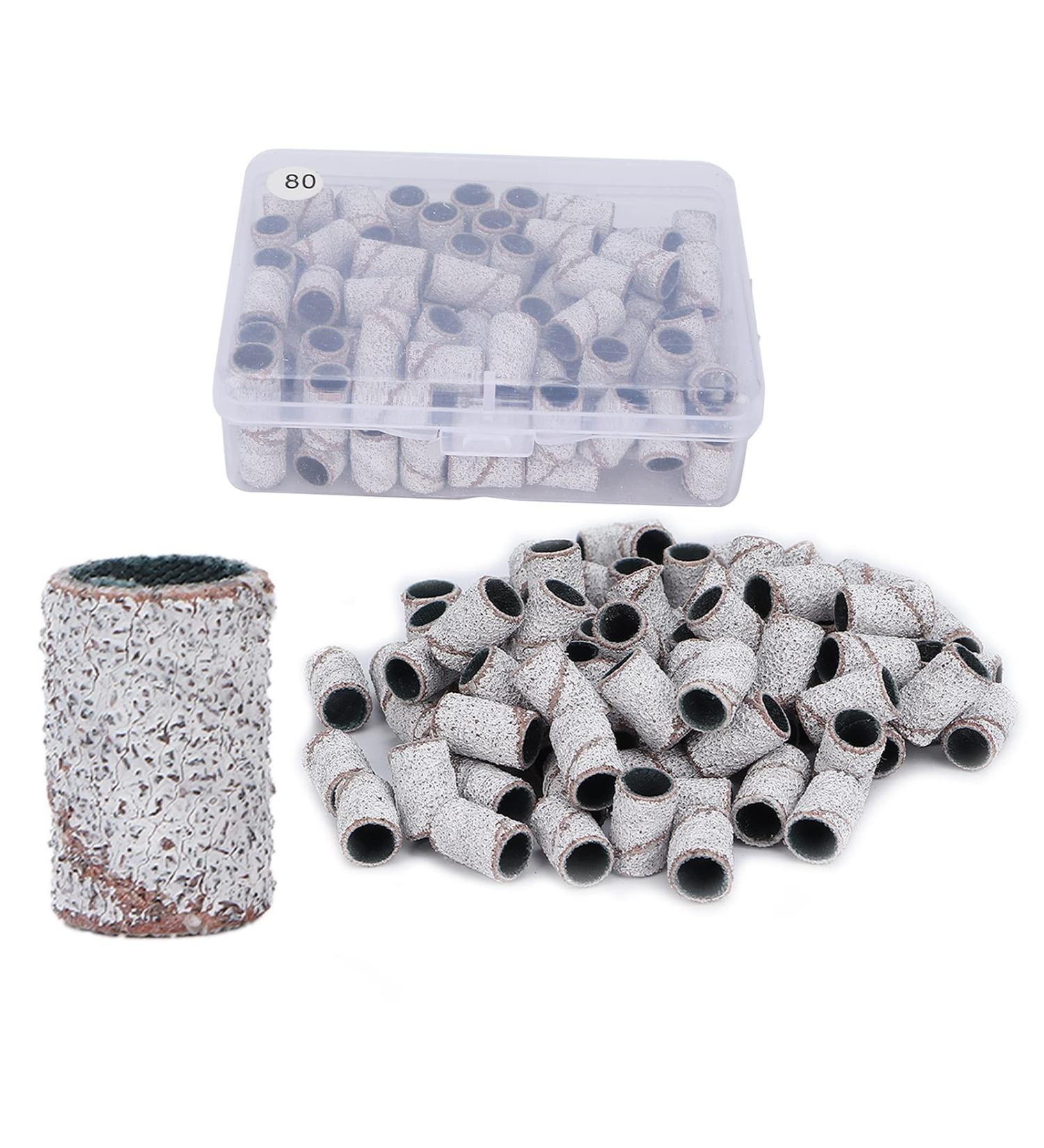 Nail Sanding Circle Bands Nail Art Sanding Bands Pedicure Polishing File 100 Pieces Manicure Sanding Bands Nail Drill Bits Accessories Nail Drill Remove Dead Skin (80#) - Buy Online on GoSupps.com