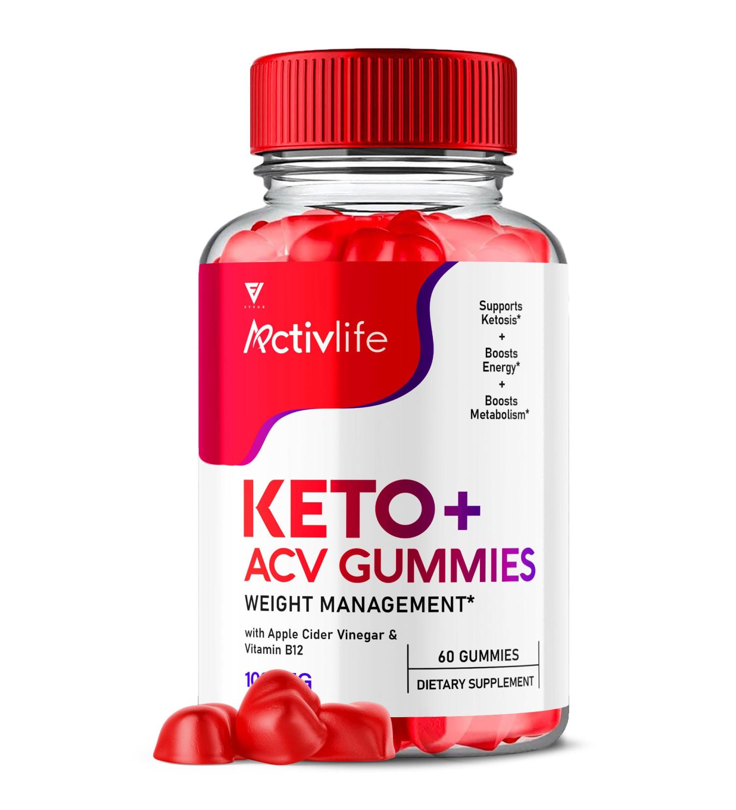 Buy Activlife Keto ACV Gummies - Advanced Apple Cider Vinegar Supplement | 60 Gummies for Weight Loss & Health - Buy Online on GoSupps.com
