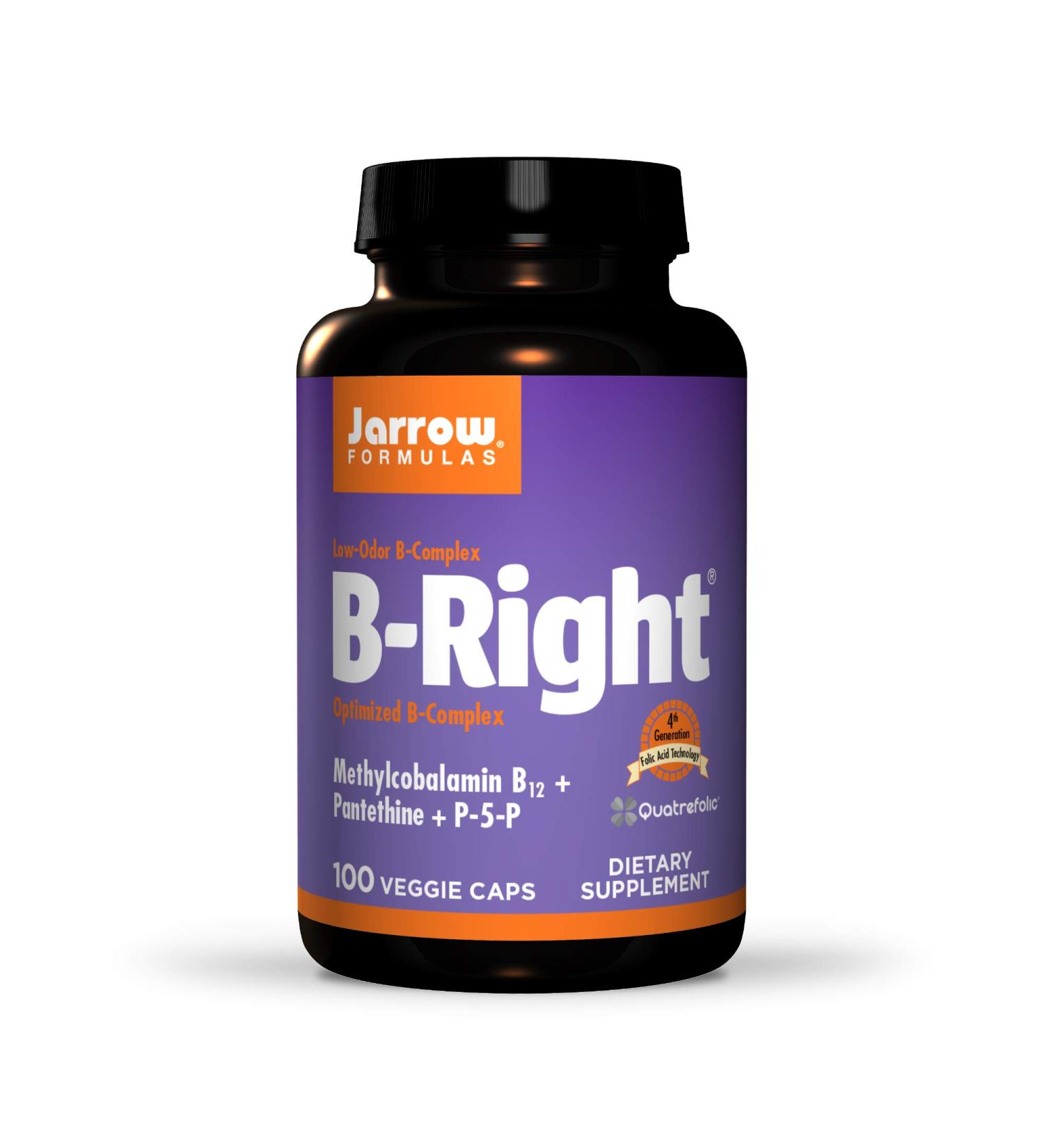 Jarrow Formulas B-Right B-Complex Formula | 100 Servings | Energy & Metabolism Support | Brain, Heart & Cardio Health - Buy Online on GoSupps.com