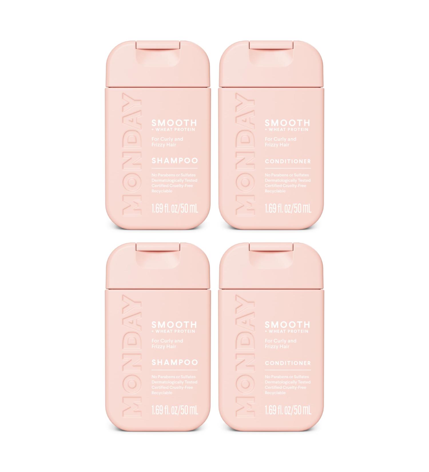 Monday Haircare Smooth Shampoo & Conditioner Travel Pack - 50ML Kit | Shop Internationally - Buy Online on GoSupps.com