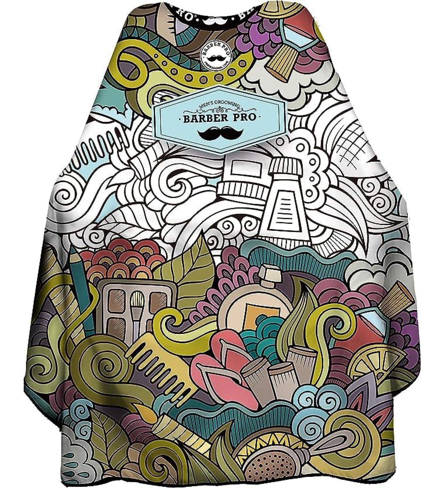 Professional Barber Cape for Haircuts | Adjustable Snap Closure | 63x57 Inch Hairdressing Cape - Ideal for Hairstylists | Hip-Hop Style - Buy Online on GoSupps.com