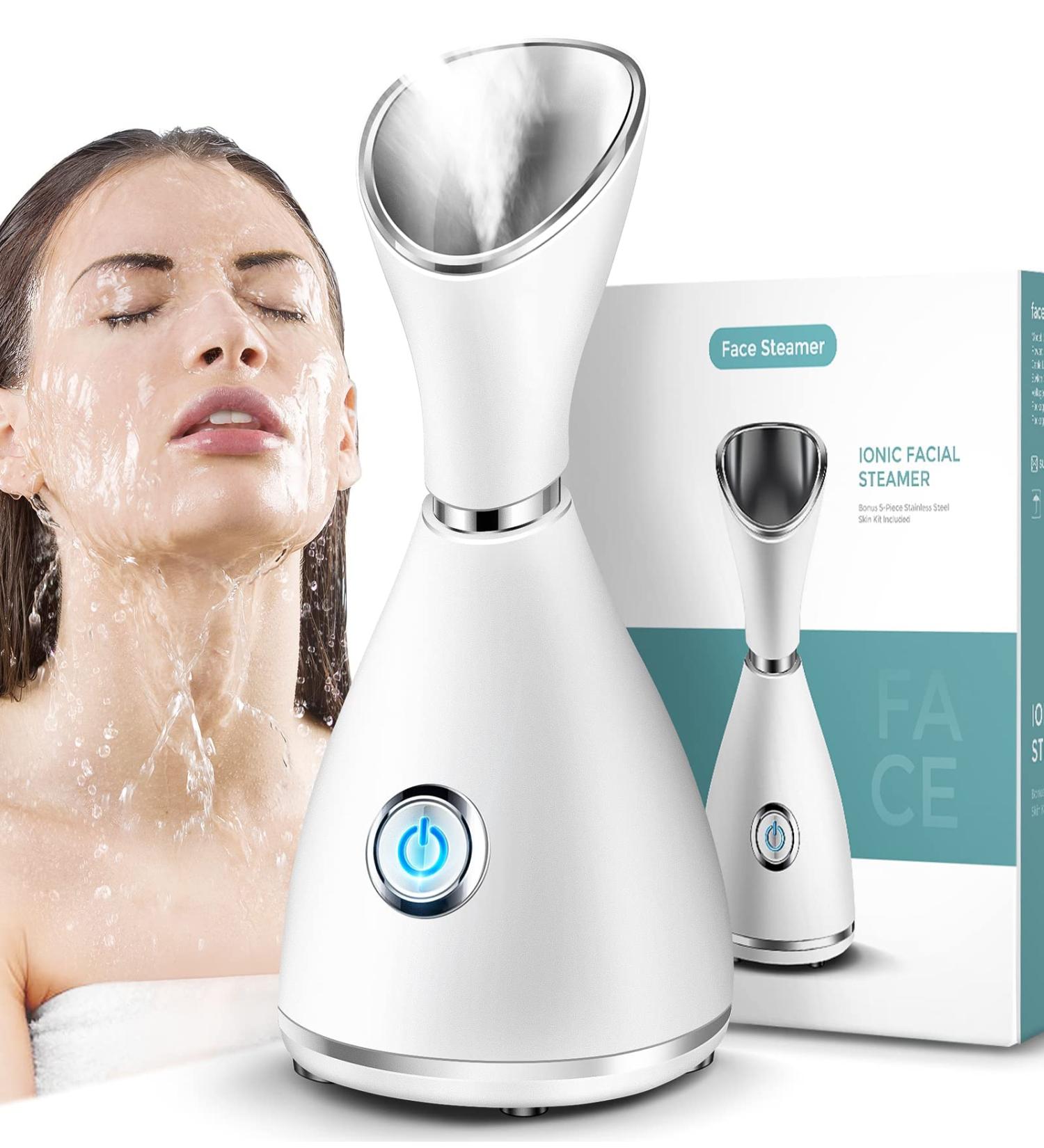 Facial Steamer Face Steamer for Facial Deep Cleaning Home Facial Spa Warm Mist Humidifier Atomizer Sauna Sinuses Unclogs Pores - Blackheads - Spa Quality Gifts for Mothers and spouses22 - Buy Online on GoSupps.com
