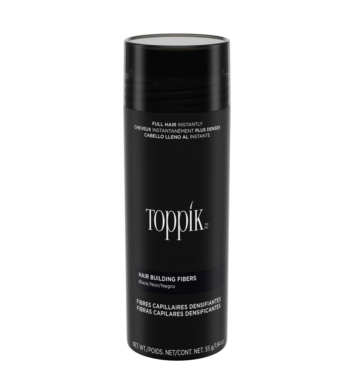 Toppik Hair Building Fibers 55g - Instantly Thicker & Fuller Hair - 9 Shades - Black - Buy Online on GoSupps.com