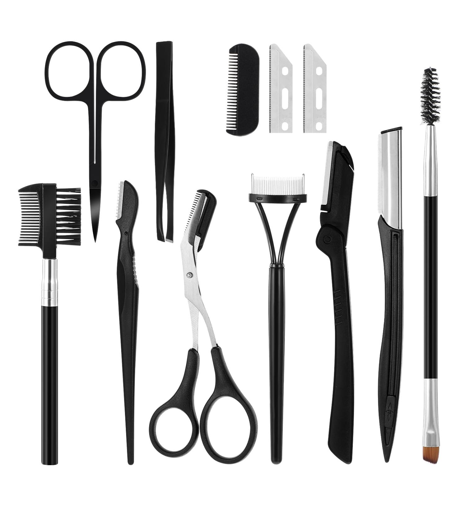 DIVINA VITAE 9-in-1 Eyebrow Grooming Kit | Eyebrow Razor Scissors Trimmer & Tools for Flawless Brows - Shop Internationally - Buy Online on GoSupps.com