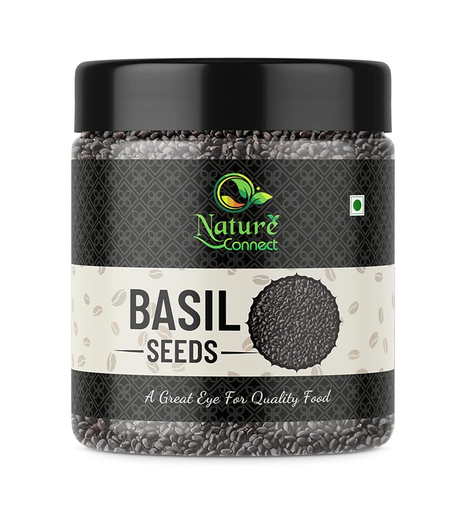 Nature Connect Raw Basil Seeds 250 gms | Tukmariya Seeds| Sabja Beej_Packing May Vary - Buy Online on GoSupps.com