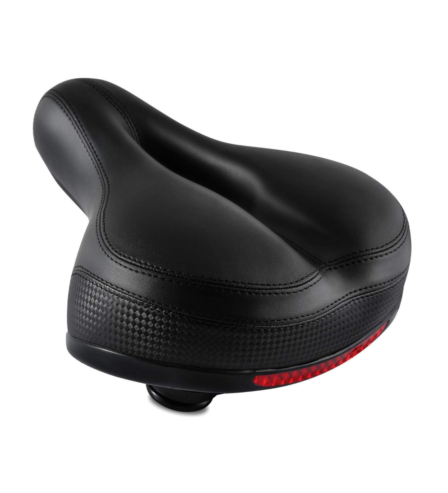 IPOW Comfort Bike Seat - Padded Memory Foam Saddle for Men & Women - Dual Shock Absorbing Balls - Universal Fit - Black - Buy Online on GoSupps.com