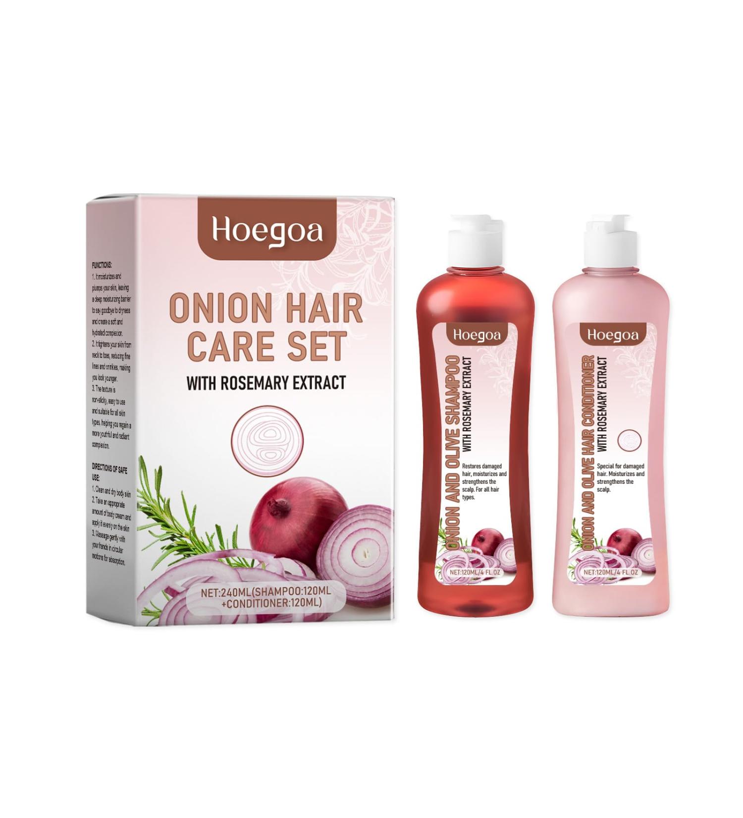 Shampooing + Apr s-Shampoing Shampoing avec Effet Volumateur Conditioner Aux Extraits d'Oignon et de Romarin Pour les Cheveux Ab m s et Cassants Nourrit les Racines et R pare la Texture du Cheveu - Buy Online on GoSupps.com