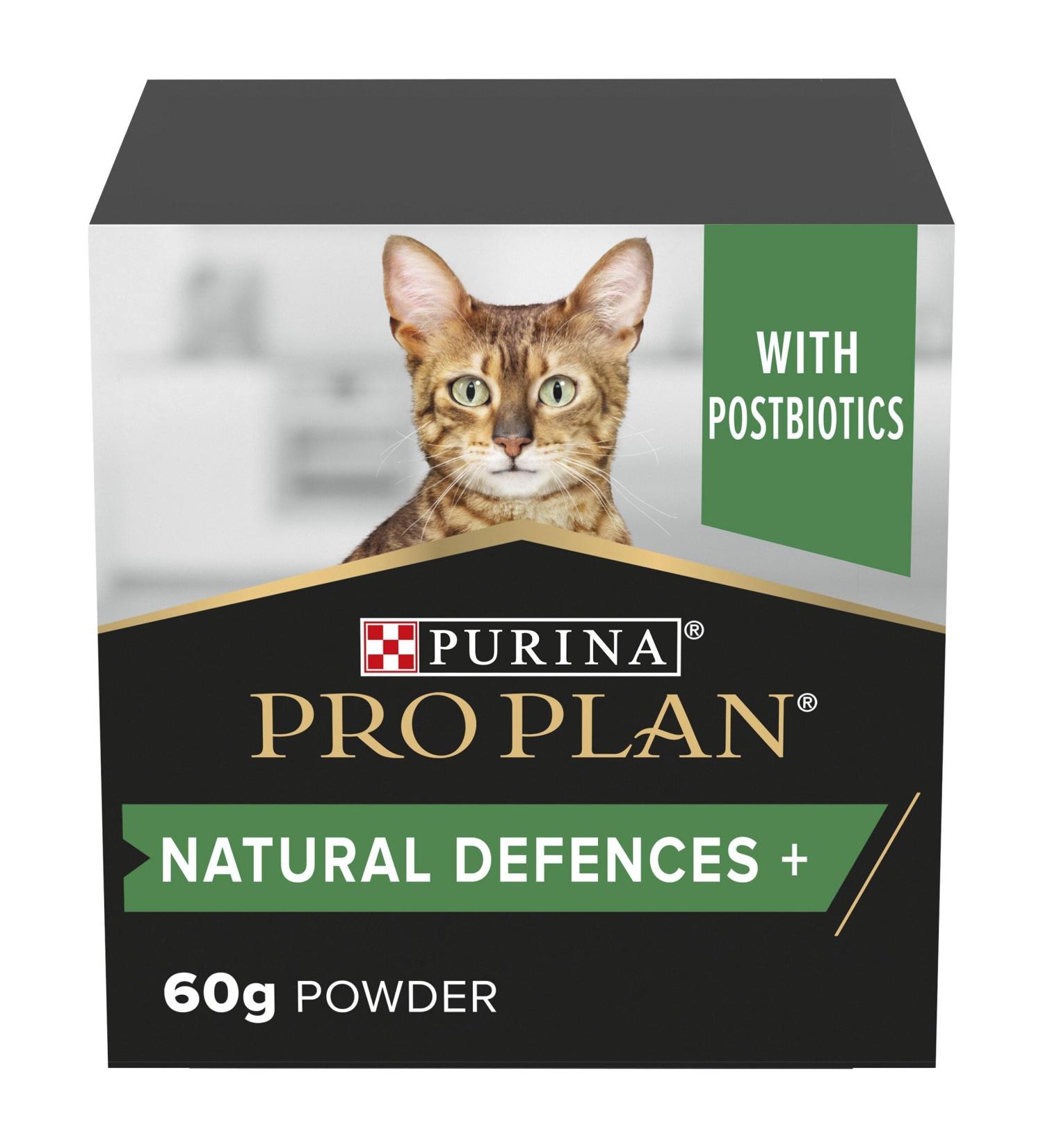 PRO PLAN Cat Natural Defences Supplement | Immune Health Support for Adult and Senior Cats | Boosts Antibody Production with Postbiotics | 60g Powder - Buy Online on GoSupps.com