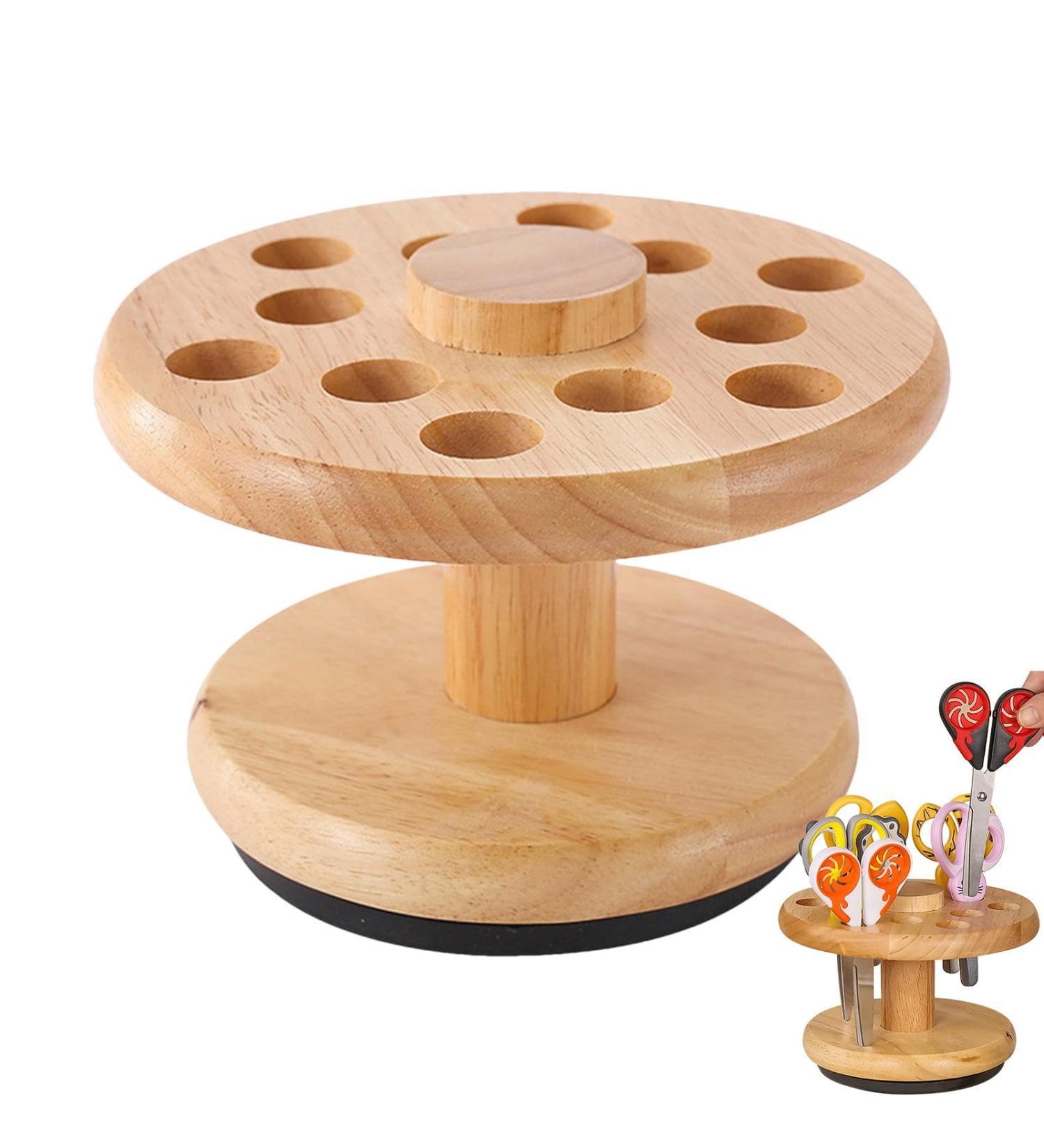 Retorno Scissors Holder for Hairdressers Scissors Holder for Barbers Wooden Rotatable Hair Scissors Holder Salon Scissors Holder 12 Hole Barber Scissors Storage Desktop Organizer Storage Box for - Buy Online on GoSupps.com