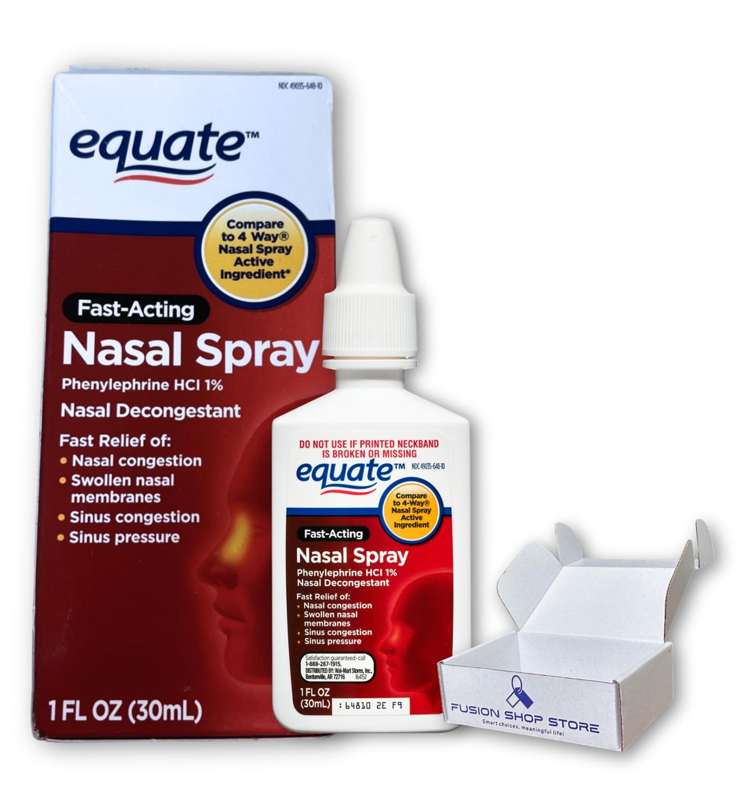 Nasal Spray Decongestant- Fast Acting 1 Fl. Oz (Pack of 1) Boxed by Fusion Shop Store - Buy Online on GoSupps.com
