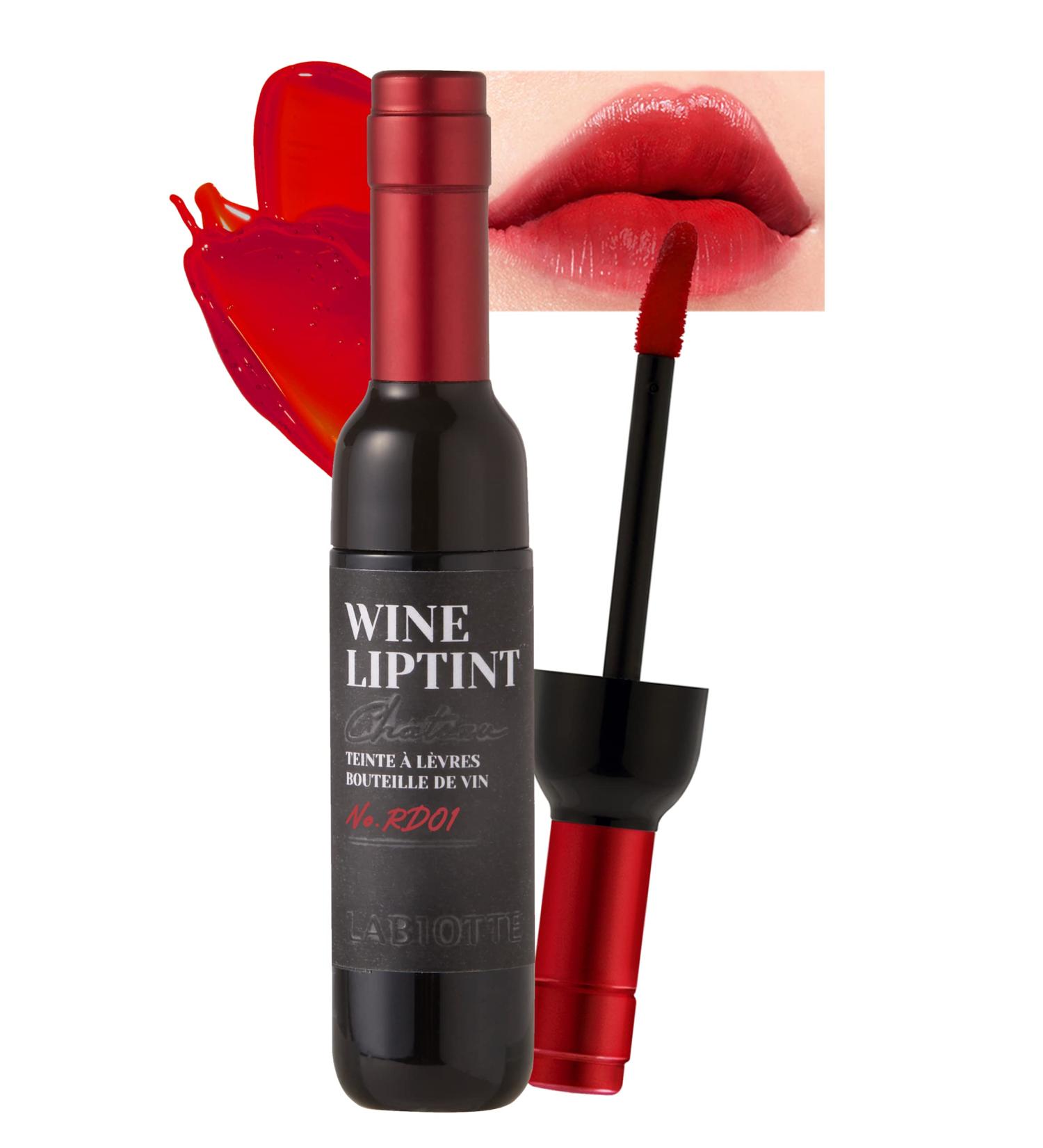 LABIOTTE Chateau Wine Lip Tint Shiraz Red - Korean Water Tint Lip Stain for Hydrating Lip Care - Buy Online on GoSupps.com