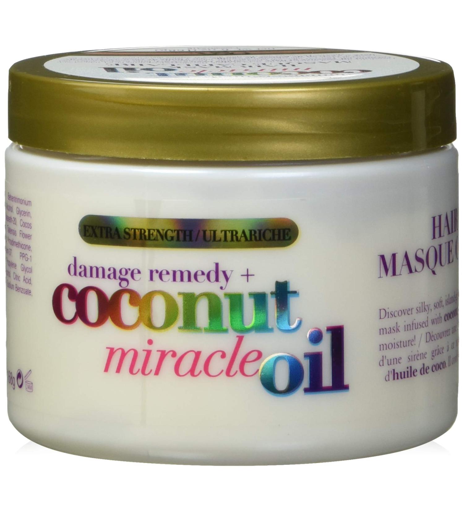 OGX Coconut Miracle Oil Hair Mask - Extra Strength for Damaged Hair - 168g | Hydrating Treatment for Healthy Shiny Locks - Buy Online on GoSupps.com