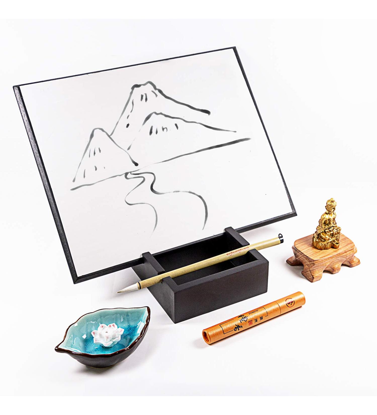 Meditation Gifts Buddha Drawing Board for Zen Decor - Stress Relief Water Painting Board for Home and Office - Unique Birthday Gifts for Adults - Buy Online on GoSupps.com