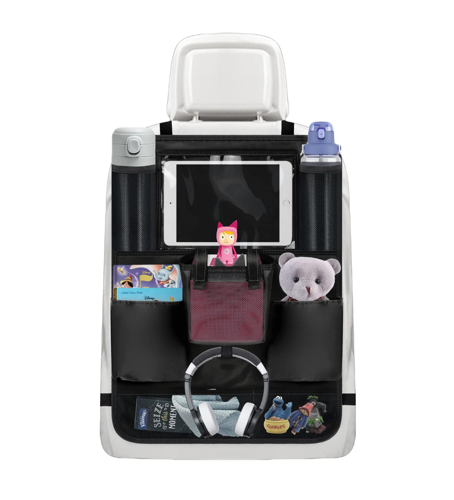 Toniebox Holder Car Organiser with Tablet Bag - Seat Back Cover for Kids' Car Accessories - Black - Buy Online on GoSupps.com