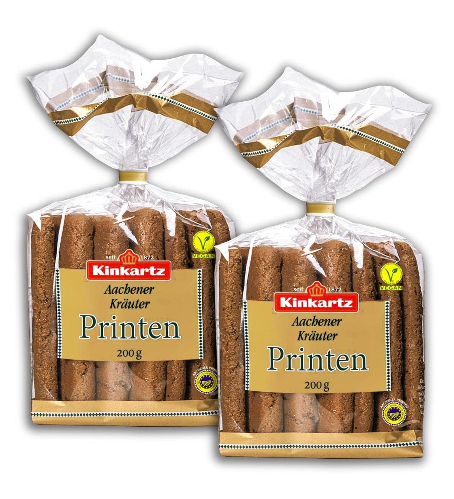 Buy Pack of 2 Kinkartz Aachen Herb Printen - Authentic German Gingerbread 2 x 200g | Free International Shipping - Buy Online on GoSupps.com