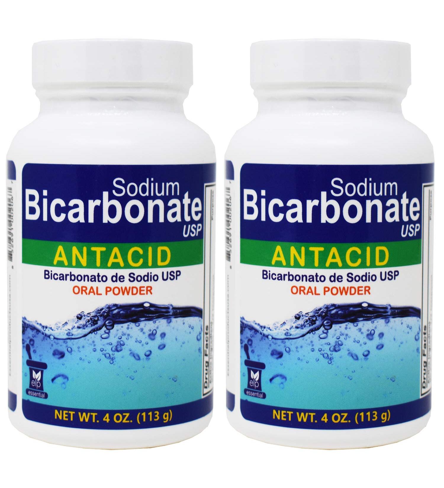 Sodium Bicarbonate Antacid Oral Powder USP 4 oz - Pack of 2 Bottles - Buy Online on GoSupps.com