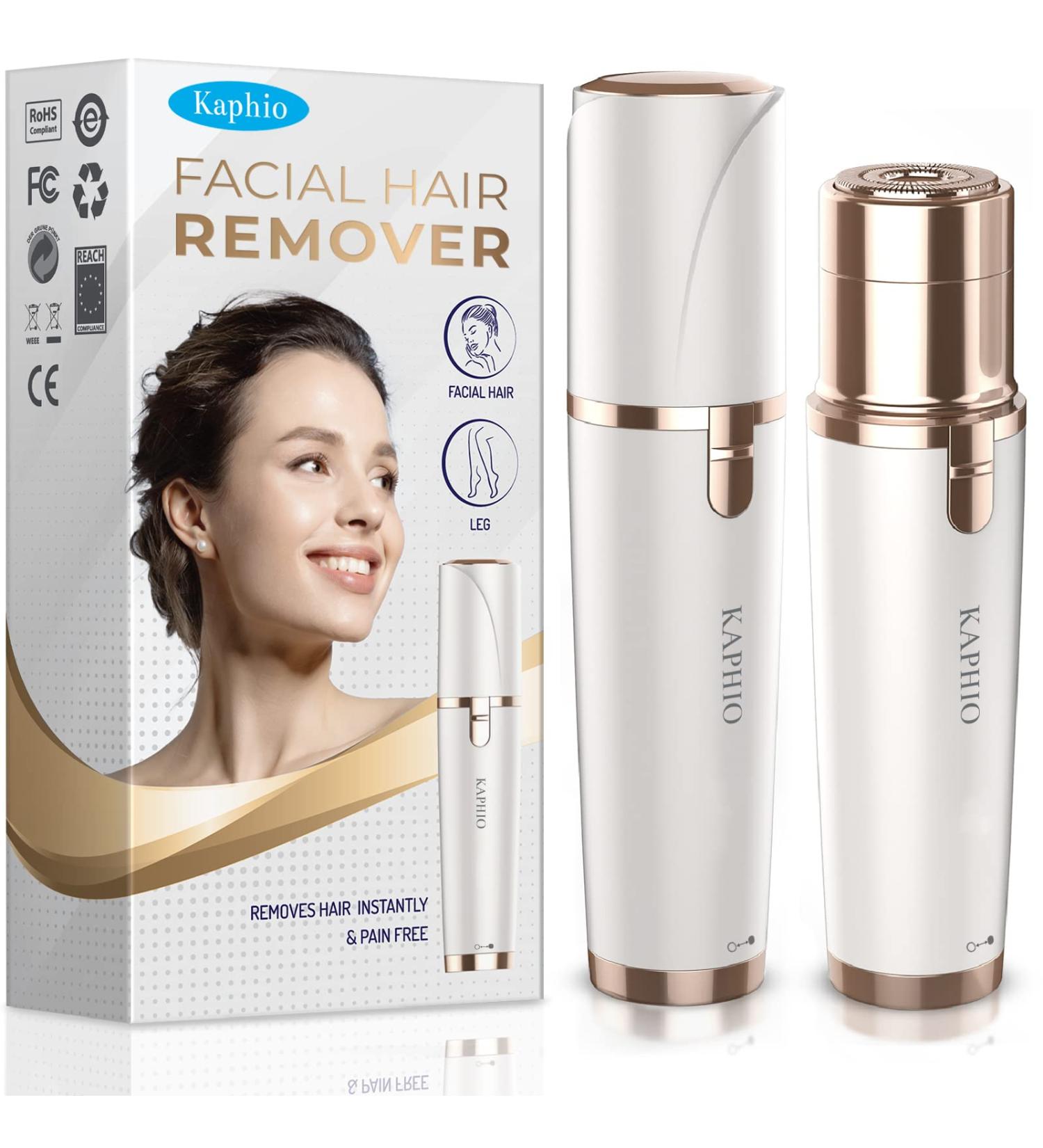 Kaphio Facial Hair Remover for Women - Painless Peach Fuzz, Chin, Cheek & Upper Lip Hair Removal (Pearl White) - Buy Online on GoSupps.com