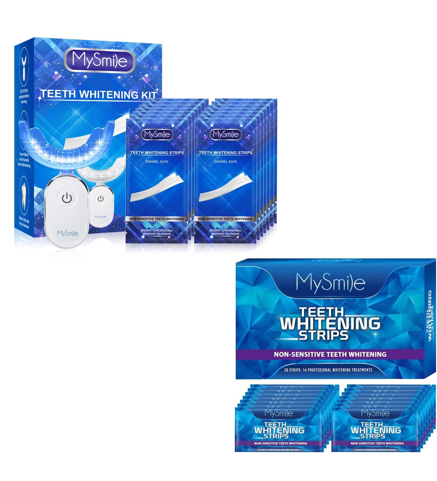 MySmile Teeth Whitening Kit - 14 Non-Sensitive Strips for Fast, Natural Whitening - Buy Online on GoSupps.com