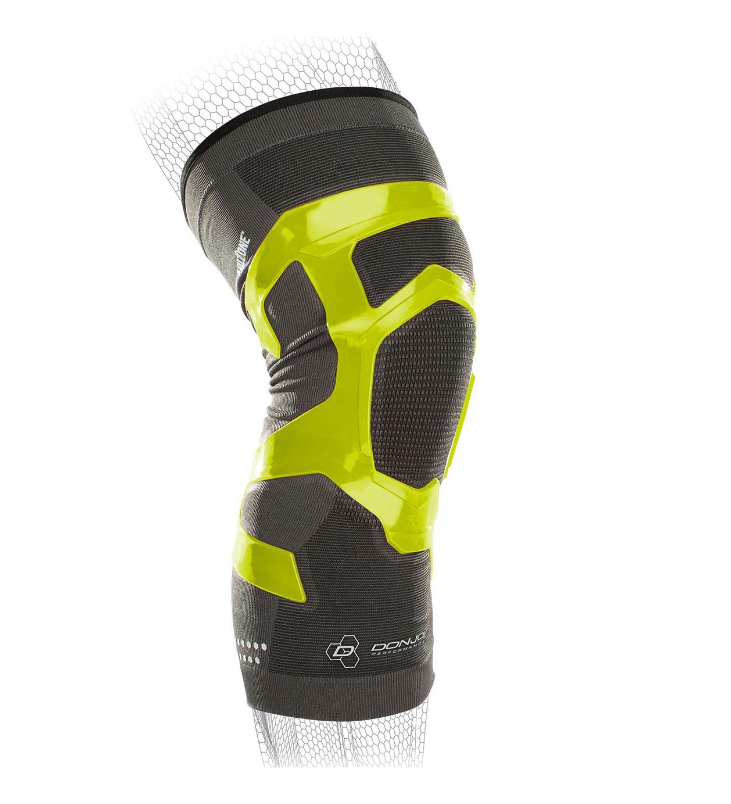 DonJoy Performance TRIZONE Compression: Knee Support Sleeve Right Leg Slime Green X-Large