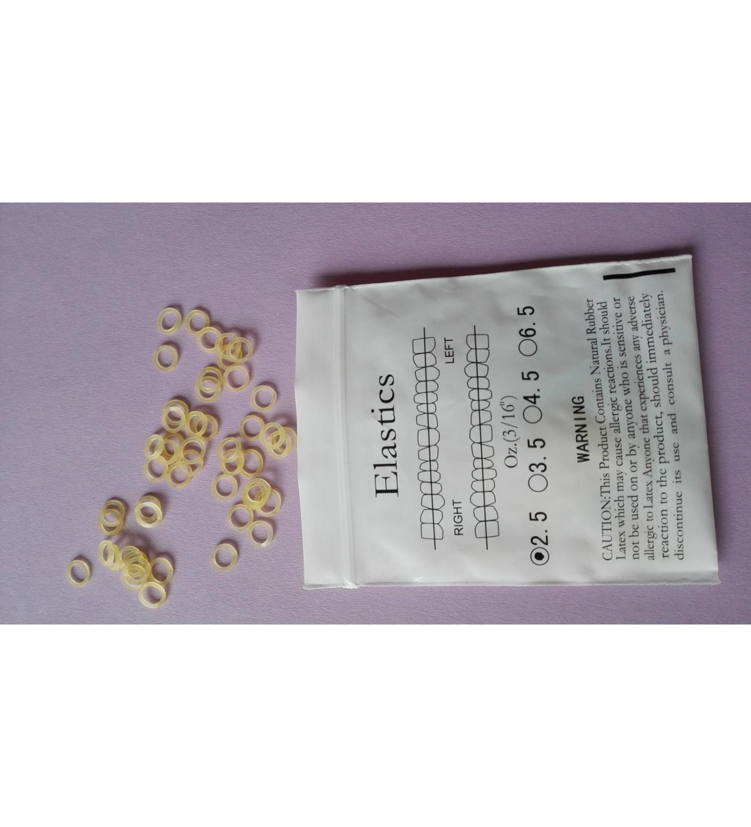 Dental orthodontic latex elastics 2.5oz 3/16inch O-rings Intraoral/Extraoral orthodontic latex elastics CE/FDA