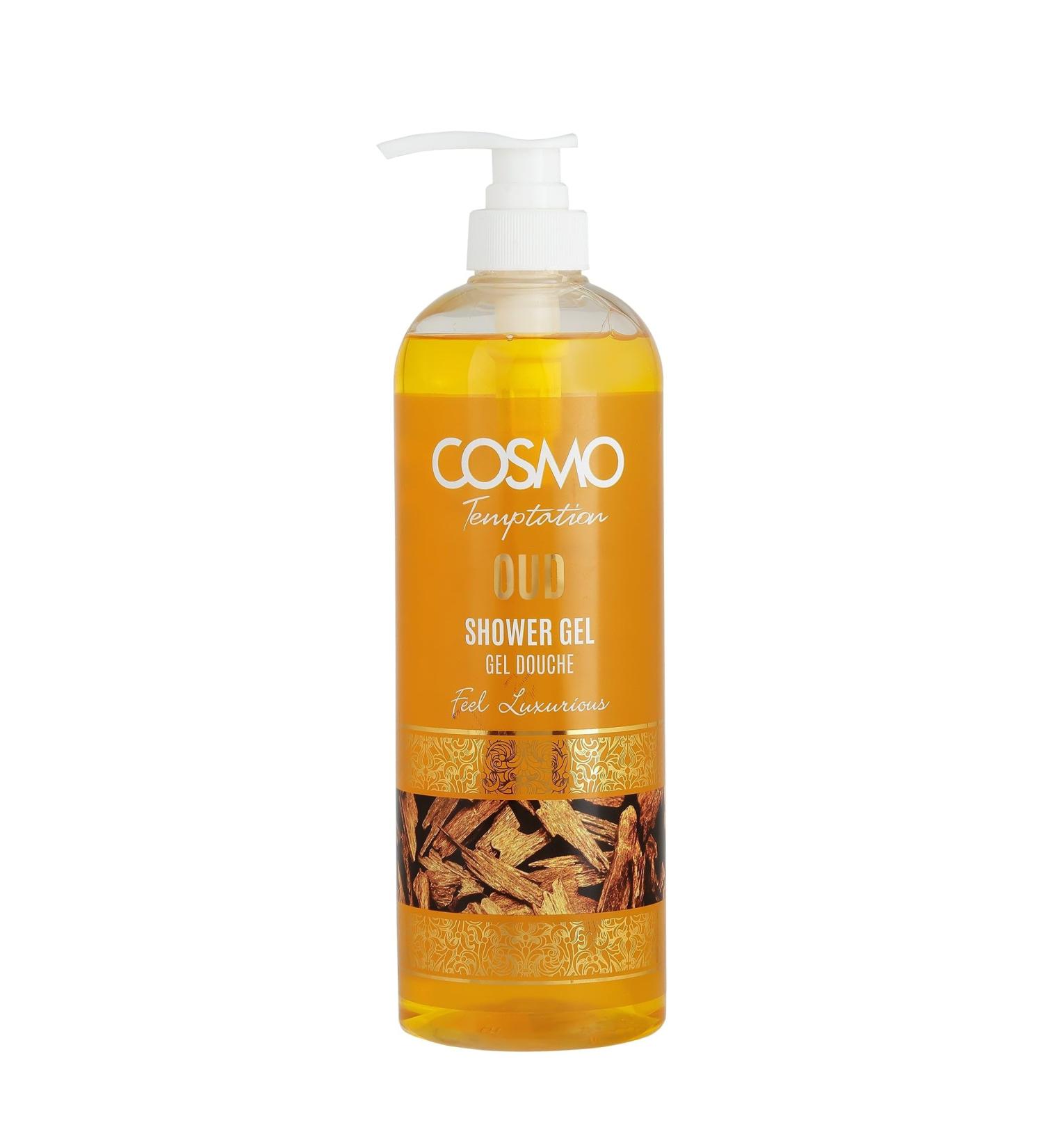 Cosmo Skin Care Temptation Oud Shower Gel 1000ml/33.81fl.oz, Gel Douche, Feel Luxurious, Skins Exfoliate, Nourishing Formula, Best Body Wash, Daily Use Shower Gel, Long Lasting - Buy Online on GoSupps.com