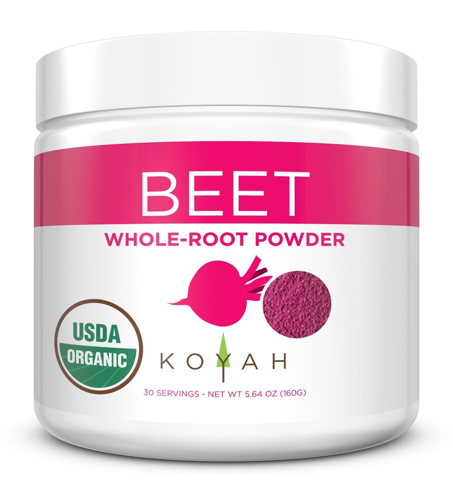 KOYAH Organic USA Beet Powder - 30 Servings, Freeze-Dried Whole-Root Powder - Buy Online on GoSupps.com