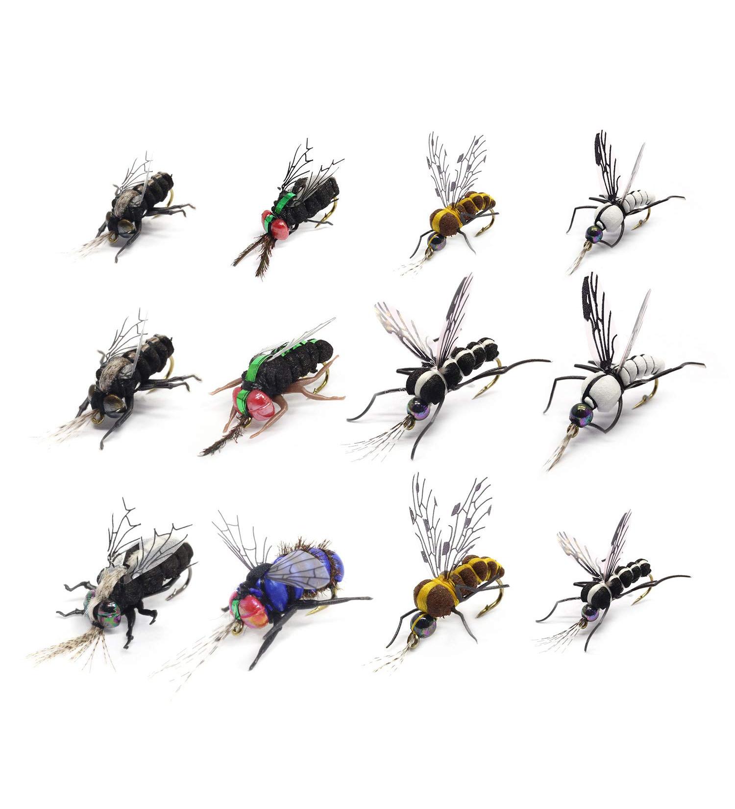 YZD Fly Fishing Dry Flies Kit - Mosquito Drone Bee Lures for Rainbow Trout - International Shipping Available - Buy Online on GoSupps.com