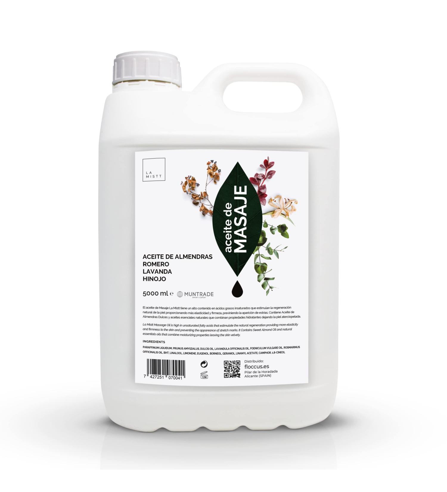 Buy 5L Massage Oil - Sweet Almond Rosemary Lavender & Fennel - International Shipping Available - Buy Online on GoSupps.com