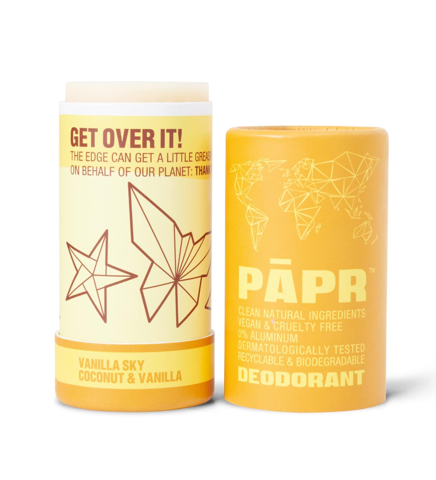 PAPR - Nature Powered Clinically Proven All Natural Deodorant in Zero Waste Paper Packaging (Vanilla Sky) - Buy Online on GoSupps.com